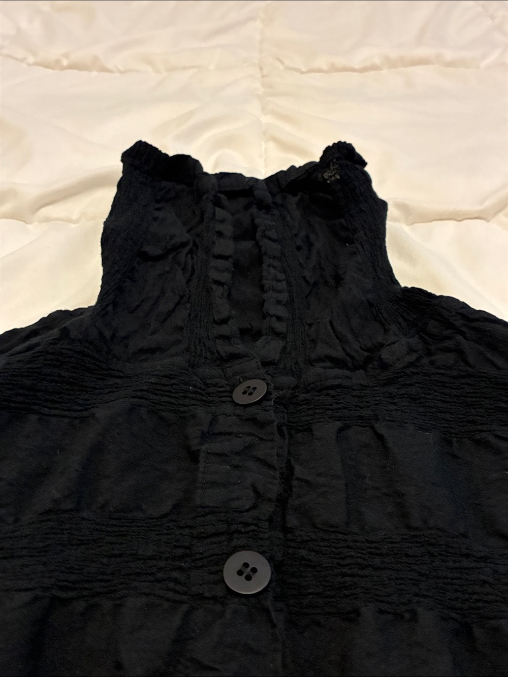 VTG Issey Miyake Cauliflower Pleated Boxy Short-Sleeve Button Shirt One Size - Picture 5 of 9